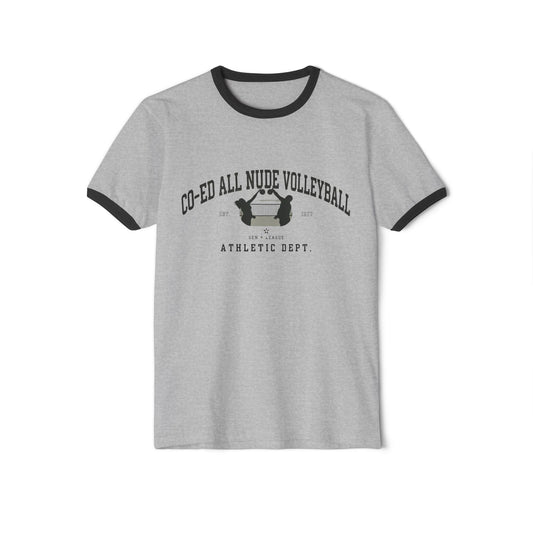 "Co-Ed All Nude Volleyball" Athletic Dept.- Ringer Tee