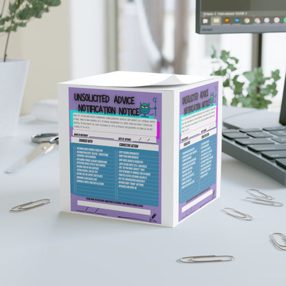 Unsolicited Advice Notification Notice