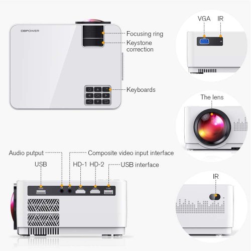 Video Mini Projector with Carrying Case