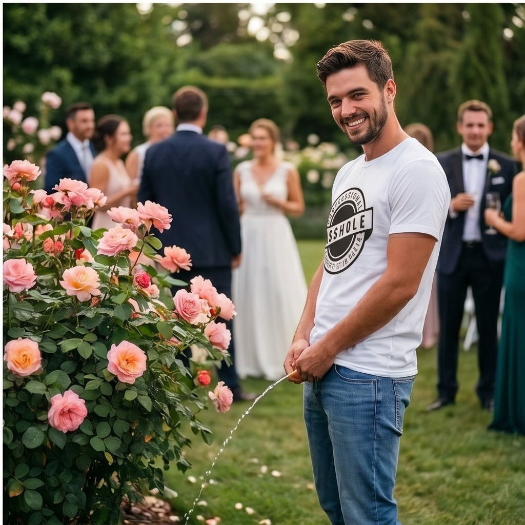 'Professional Asshole' Badge Tee